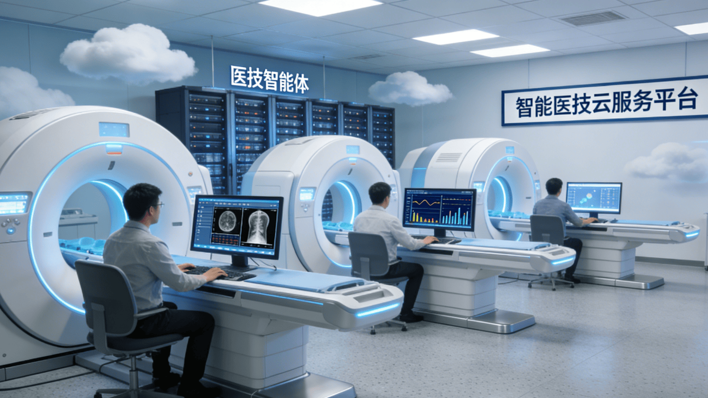 基于通用大模型“医技智能体”与影像AI生态的平台化智能医技云服务