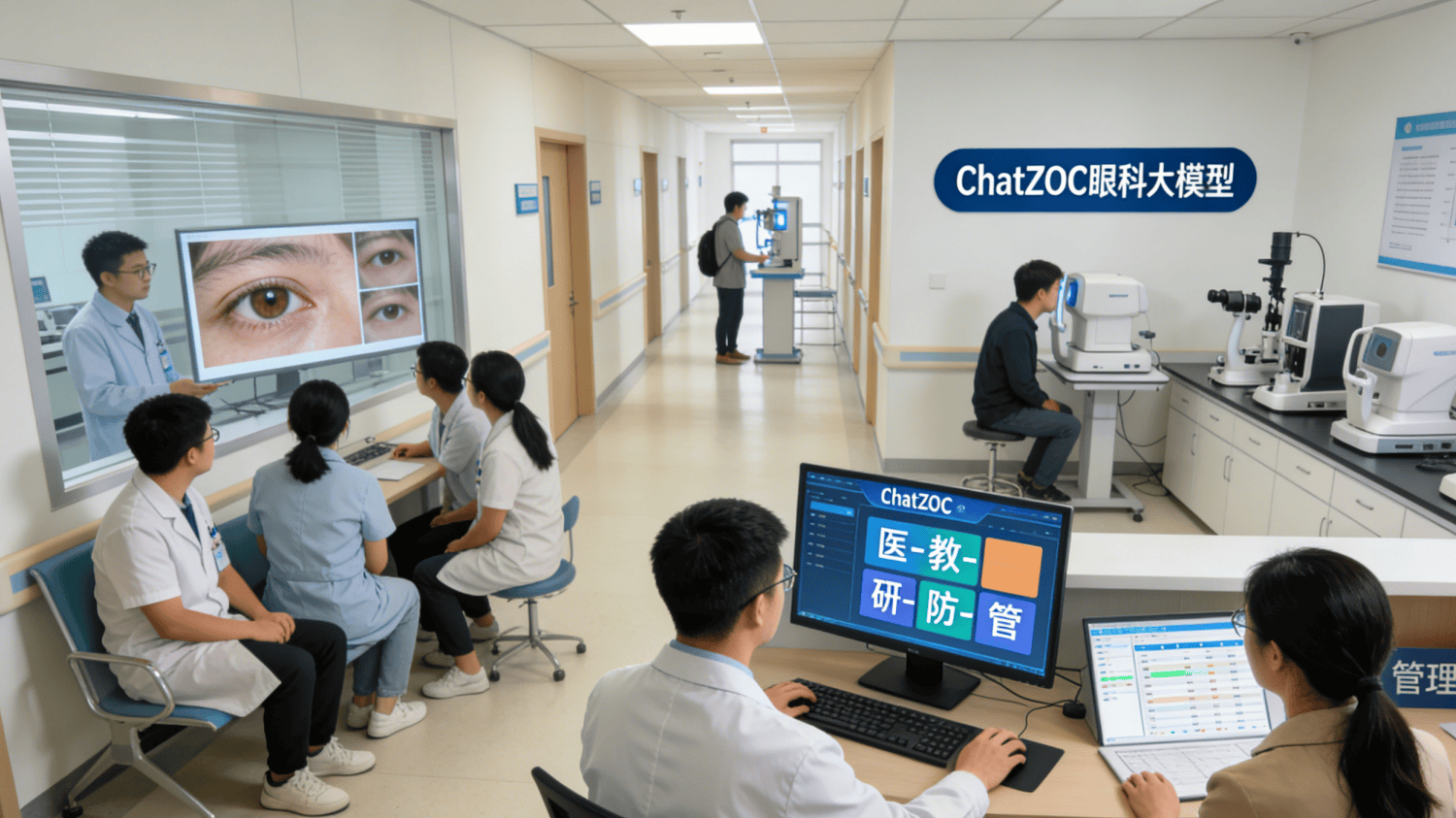 ChatZOC眼科大模型“医-教-研-防-管”应用